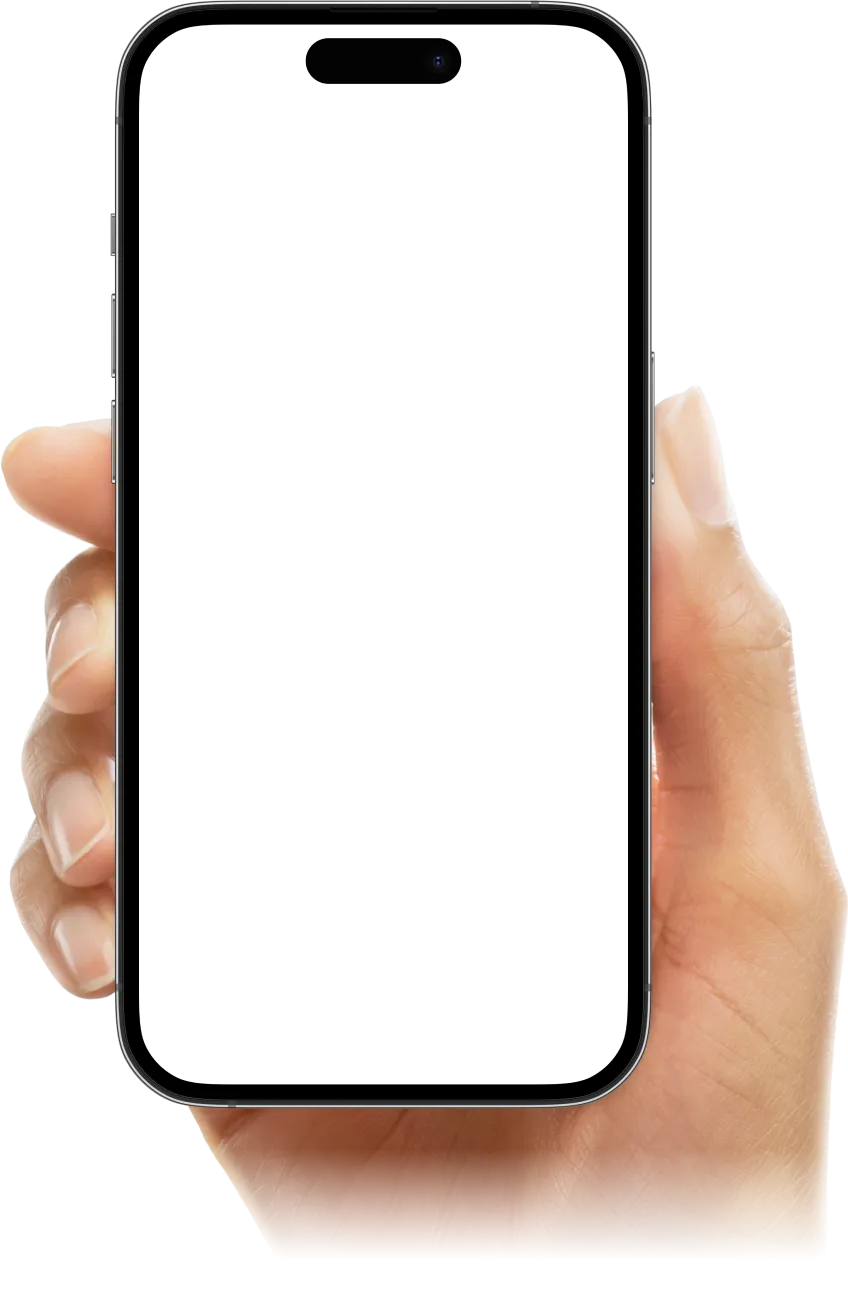 Hand holding phone